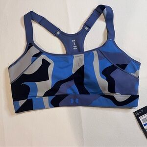 Under Armour Camo Sports Bra NWT – XL Blue High-Impact Support